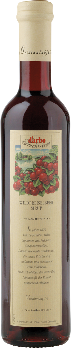 Wildpreiselbeer Sirup