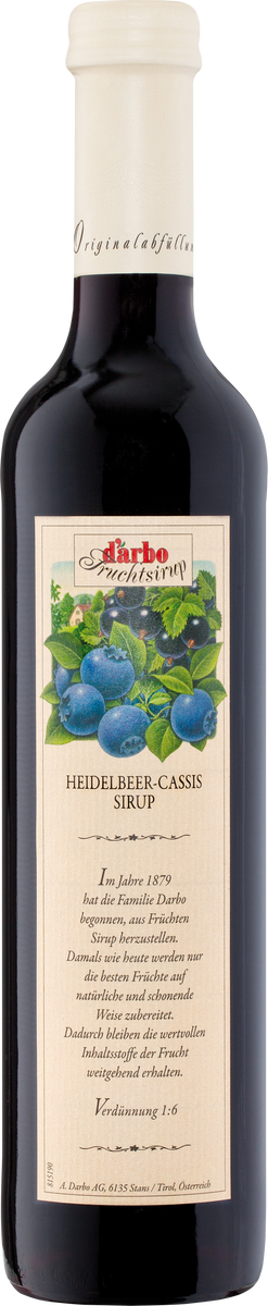 Heidelbeer Cassis Sirup