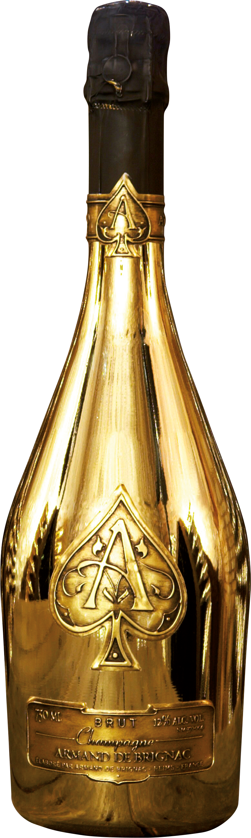 Ace of Spades Brut Gold Velvet Bag